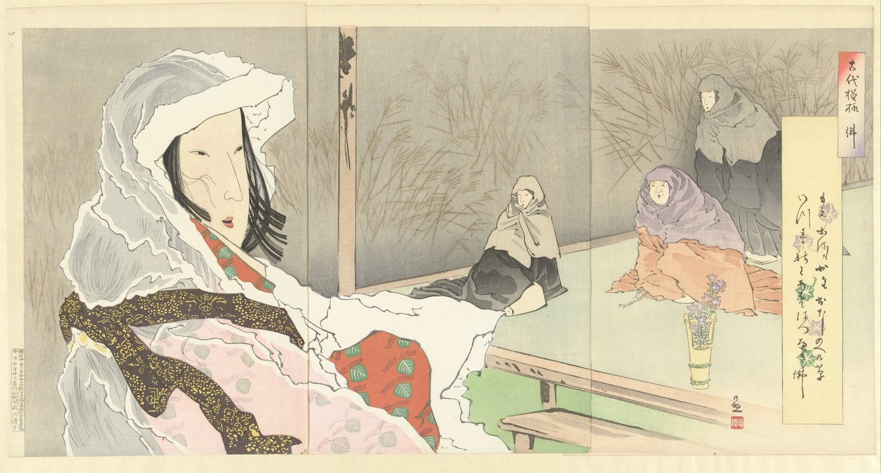 Hotoke bei den Nonnen von Kobayashi Kiyochika