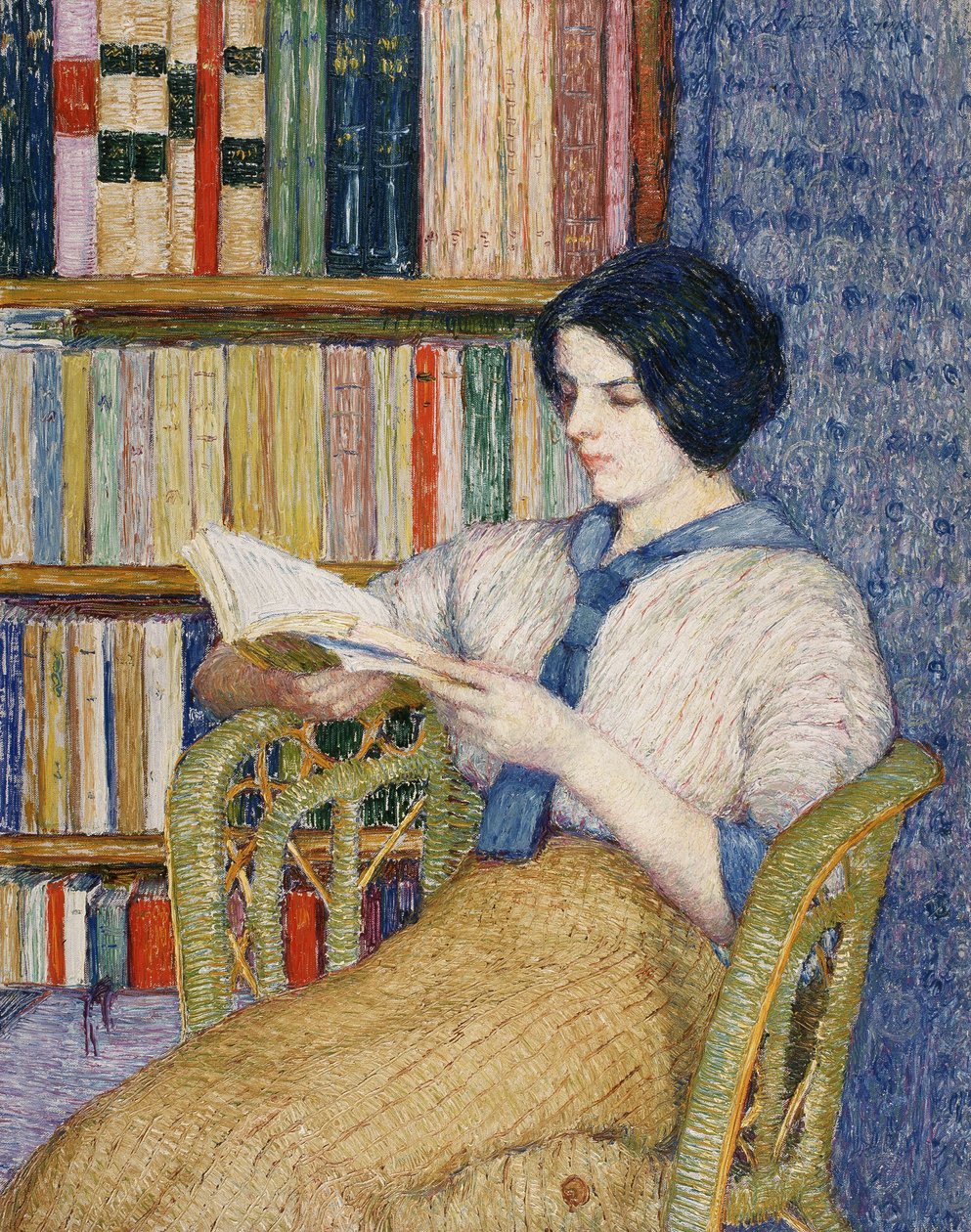Frau beim Lesen von Kojima Torajiro