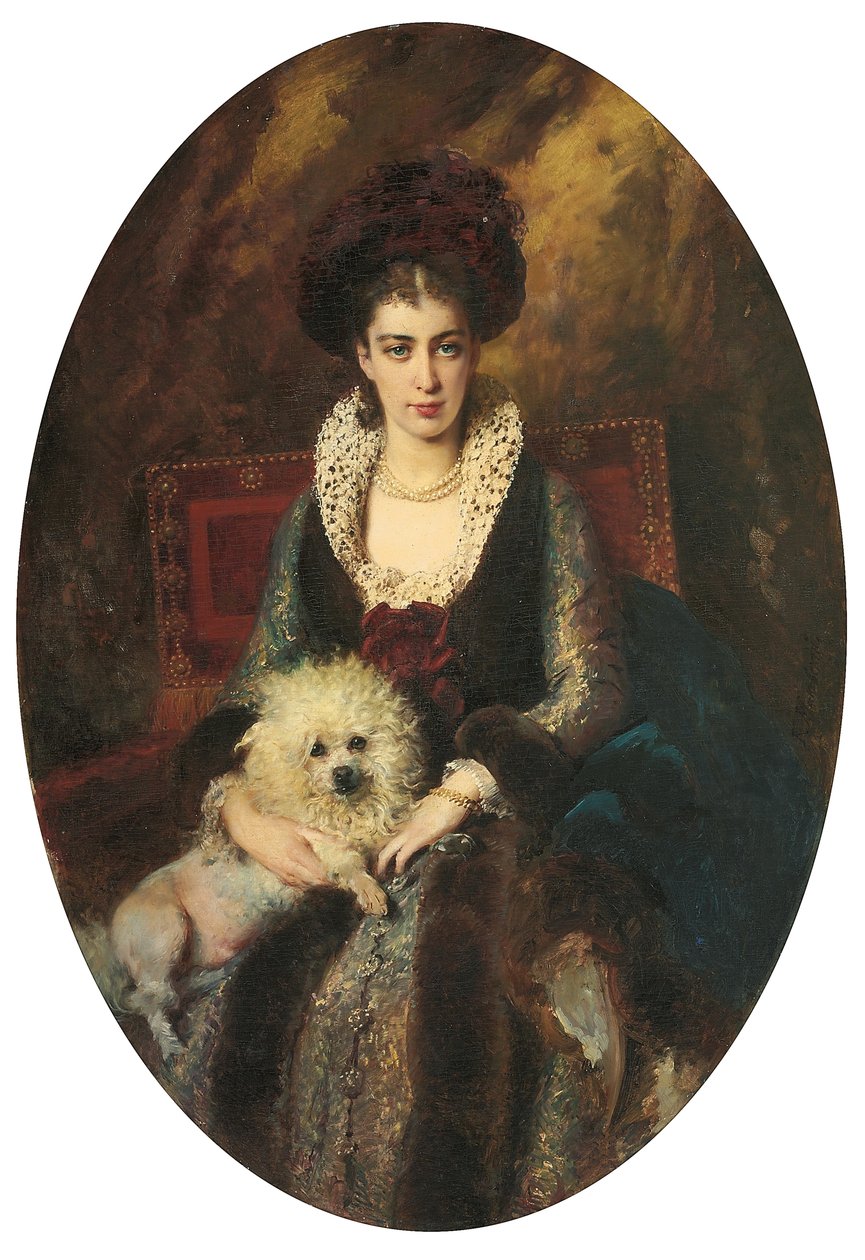 Porträt der Frau des Künstlers, Maria Alekseevna Makovskaya von Konstantin Egorovich Makovsky