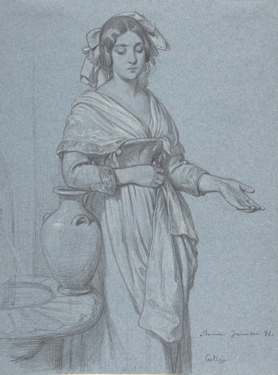 Studie einer römischen Frau, 1841 von Konstantin Johannes Franz Cretius
