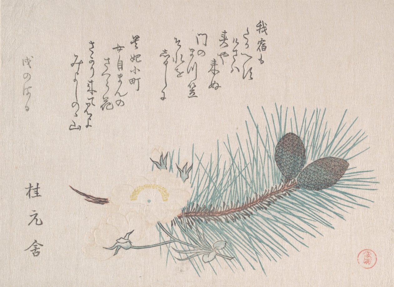 Kiefern und Kirschblüten, wahrscheinlich 1814 von Kubo Shunman
