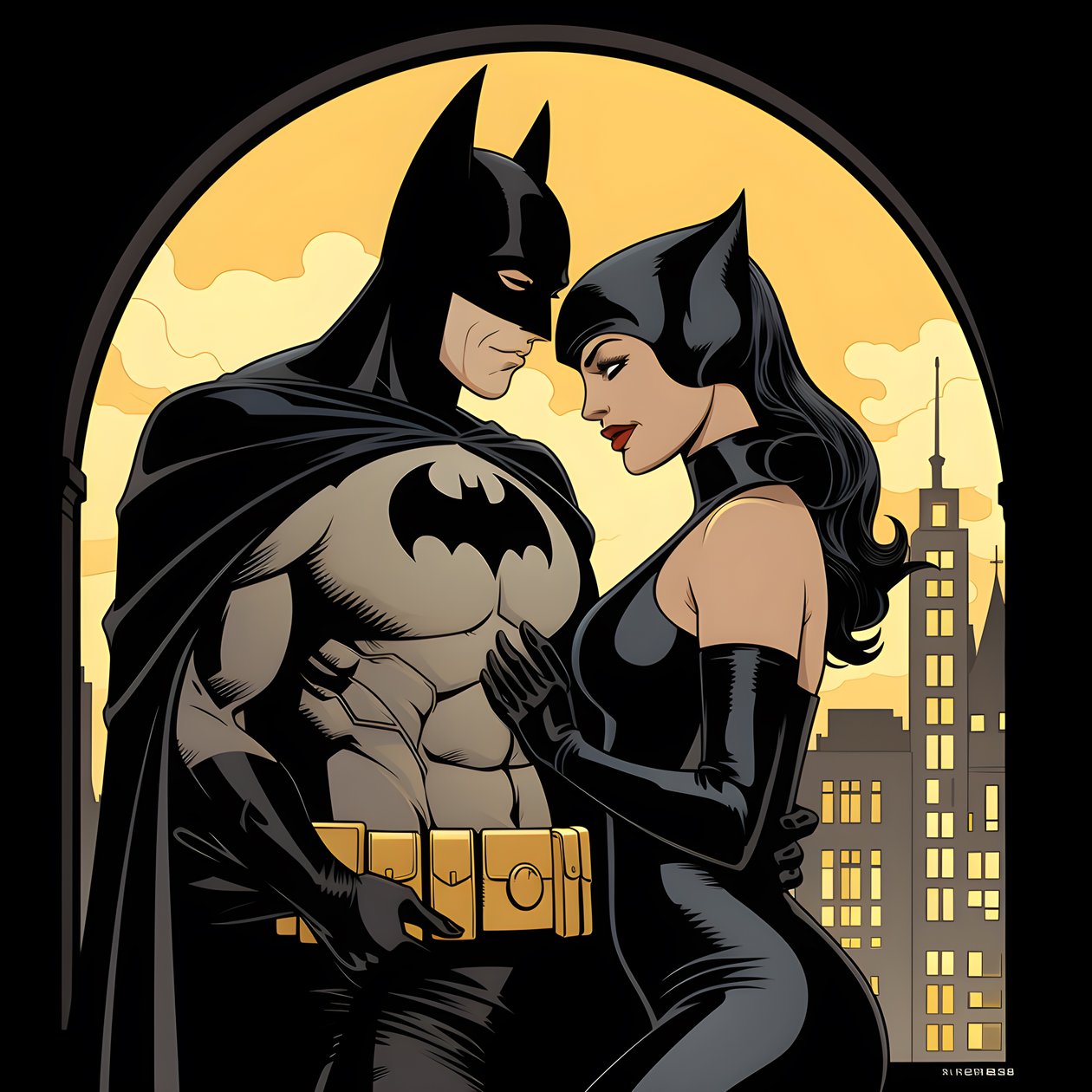Batman und Catwoman von Kurt Heppke