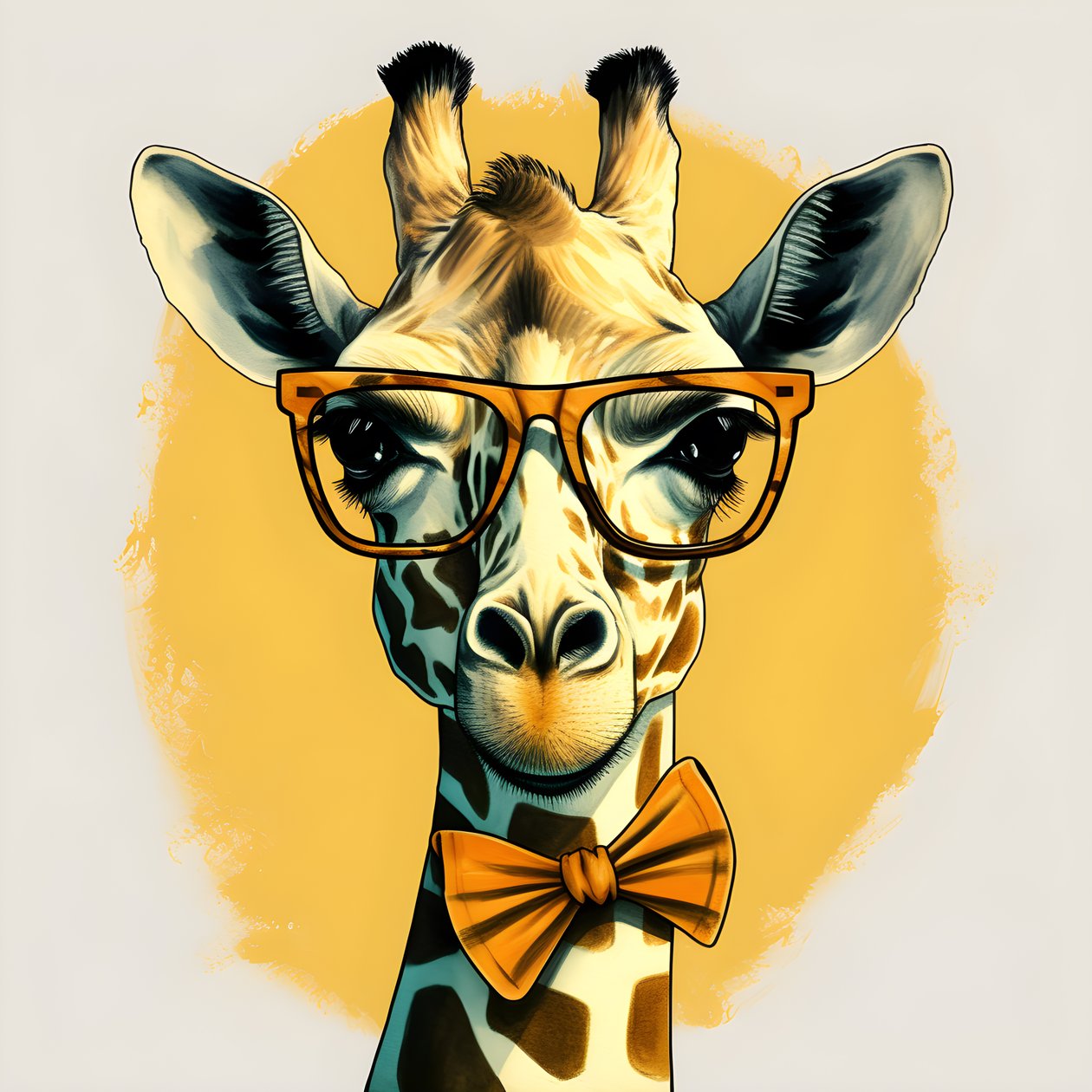 Giraffe mit Brille 2 von Kurt Heppke