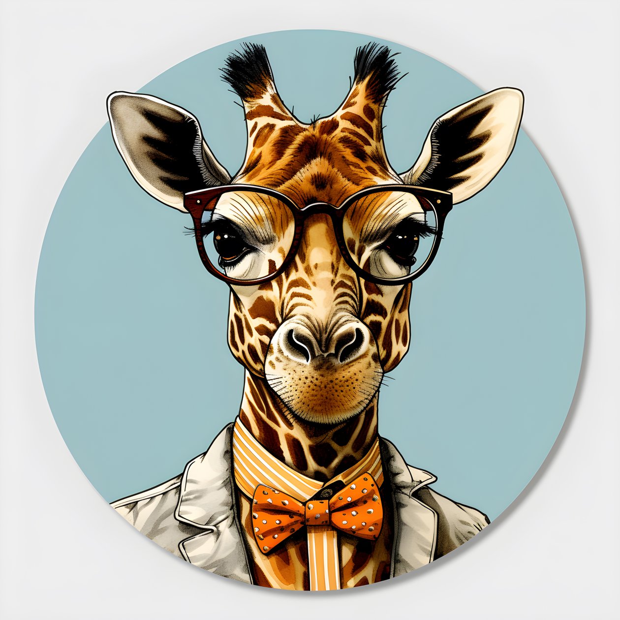 Giraffe mit Brille 3 von Kurt Heppke