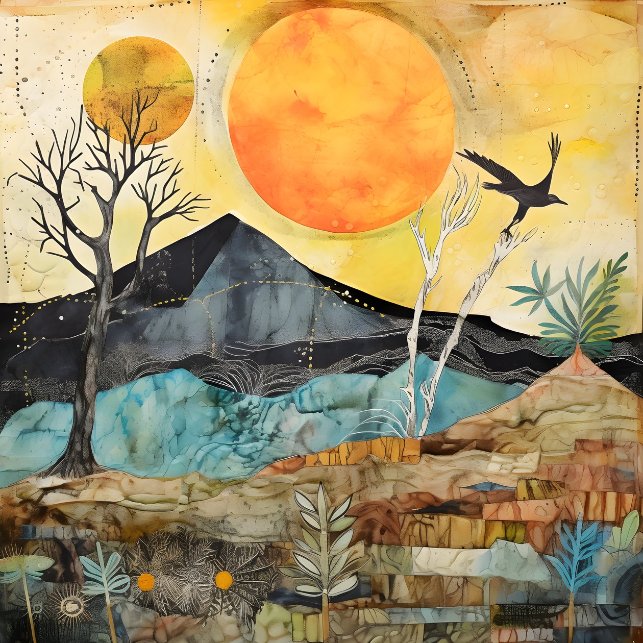 Prähistorische Landschaft 4 von Kurt Heppke