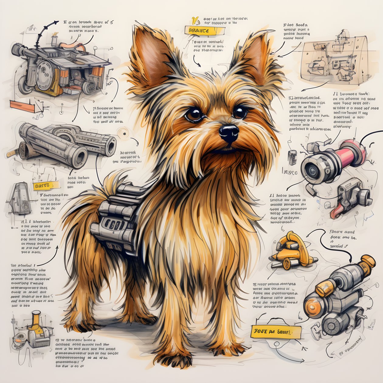 Eine Erklärung für einen mechanischen Yorkie-Hund von Kurt Heppke