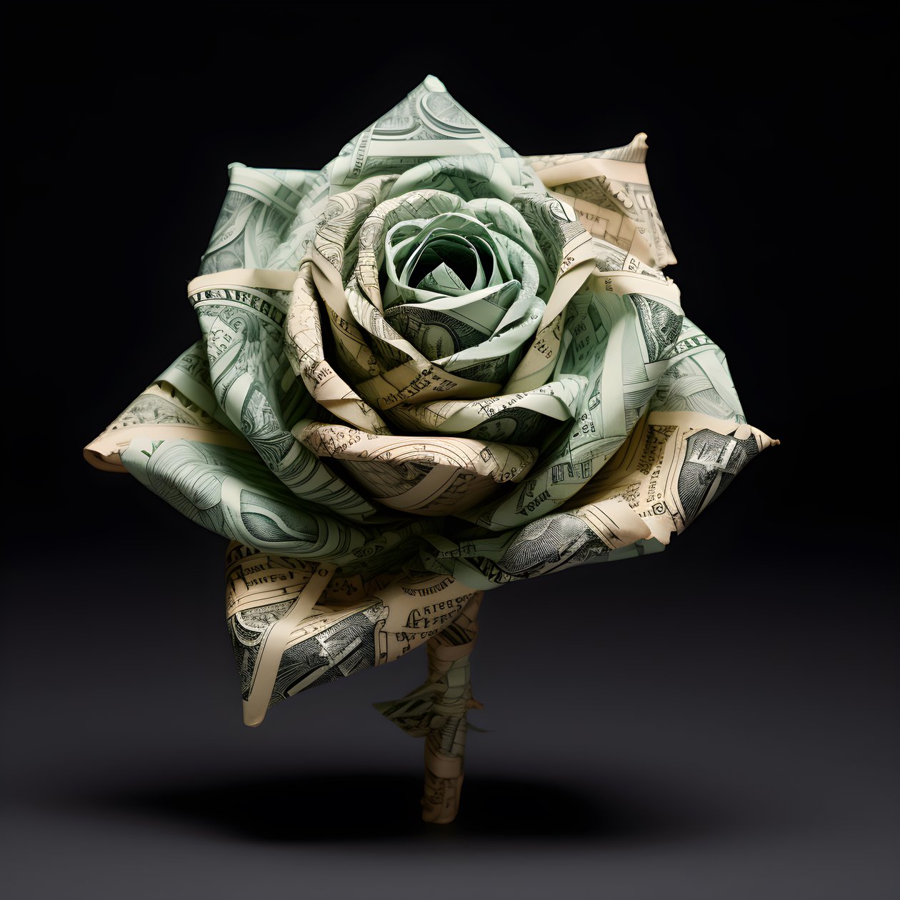 Eine Rose aus 100 Dollarscheinen, die elektrisch sind 3 von Kurt Heppke