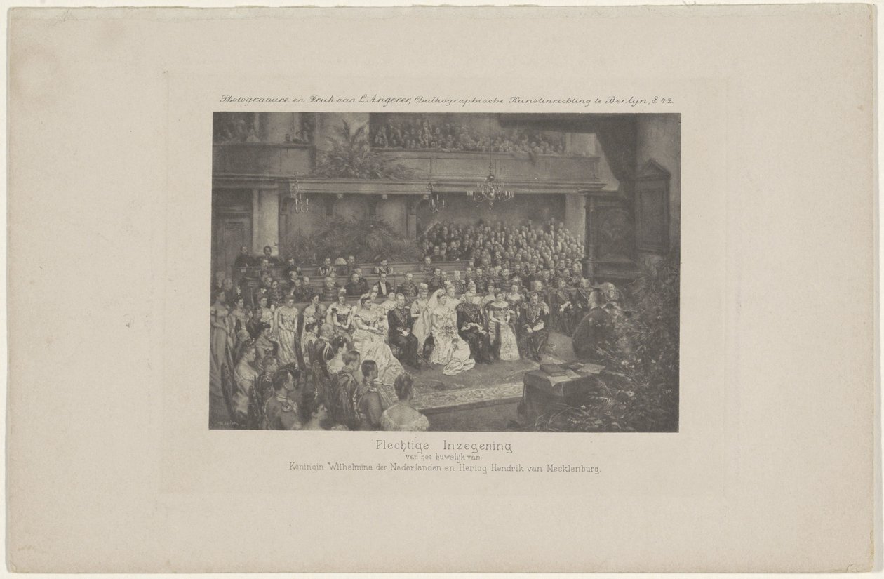 Segnung der Hochzeit von Königin Wilhelmina und Prinz Heinrich, 1901 von L. Angerer
