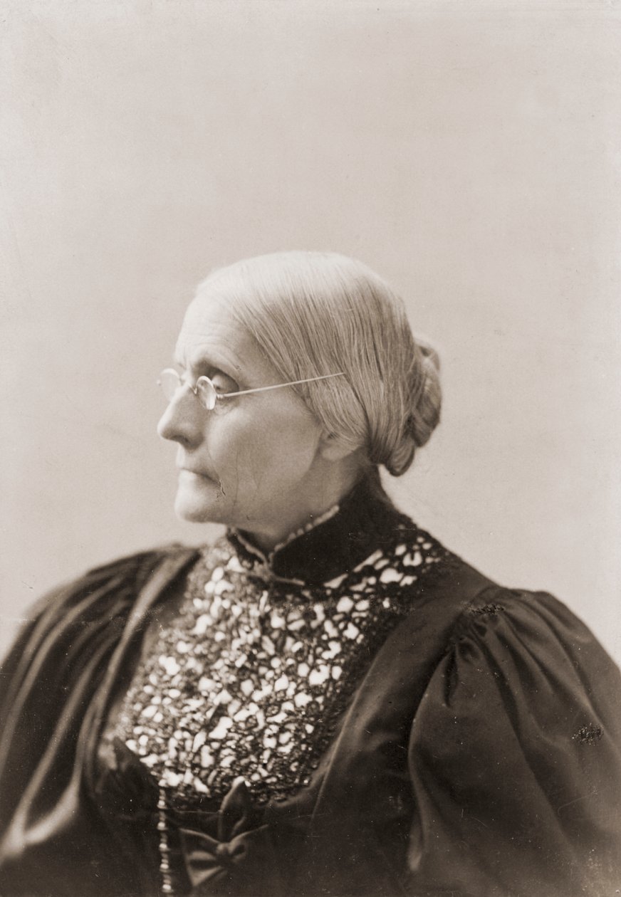 Profilporträt von Susan B. Anthony gegen Ende ihres Lebens von L. Condon