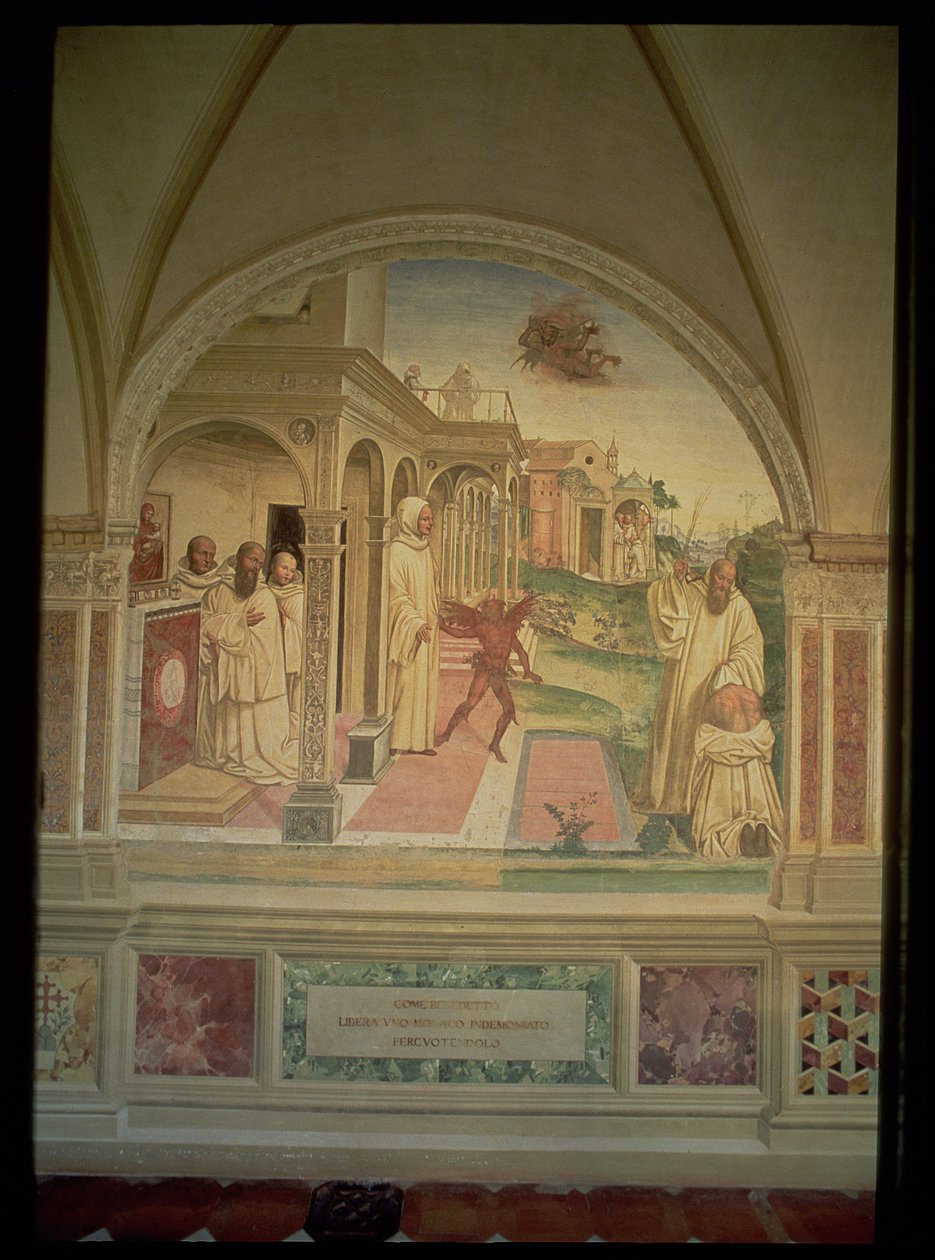 Die Geißelung des heiligen Benedikt, aus dem Leben des heiligen Benedikt von L. Signorelli