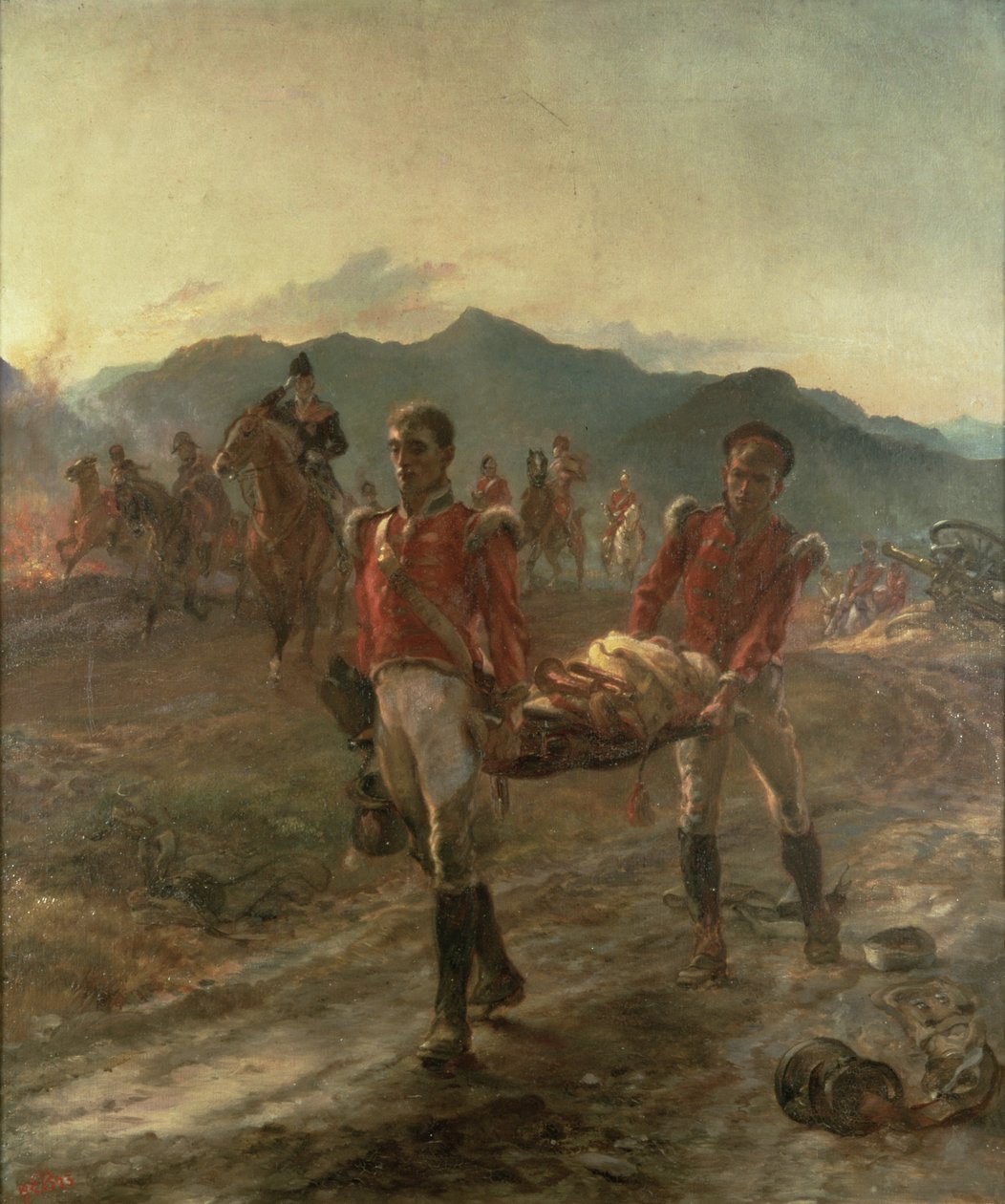 Am Morgen nach der Schlacht von Talavera (1809) von Lady Butler