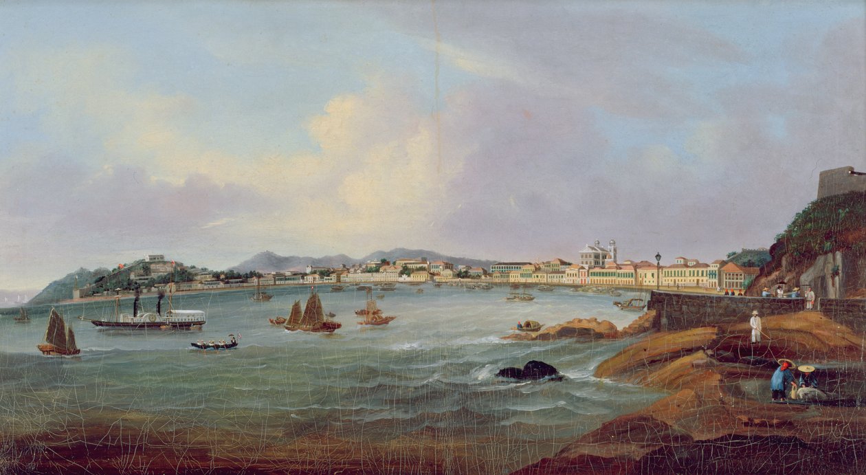 Hafen von Macao, China von Lam Qua (attr. to)