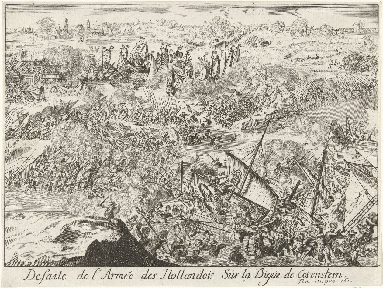 Kampf um den Kauwensteinse Deich, 1585 von Lamberecht Causé