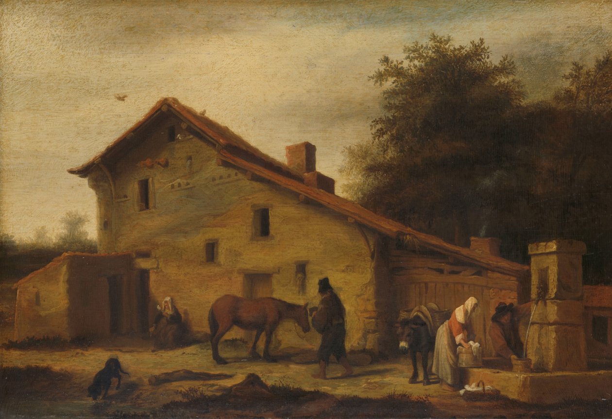 Ein Gasthaus in der Nähe von Nantes von Lambert Doomer