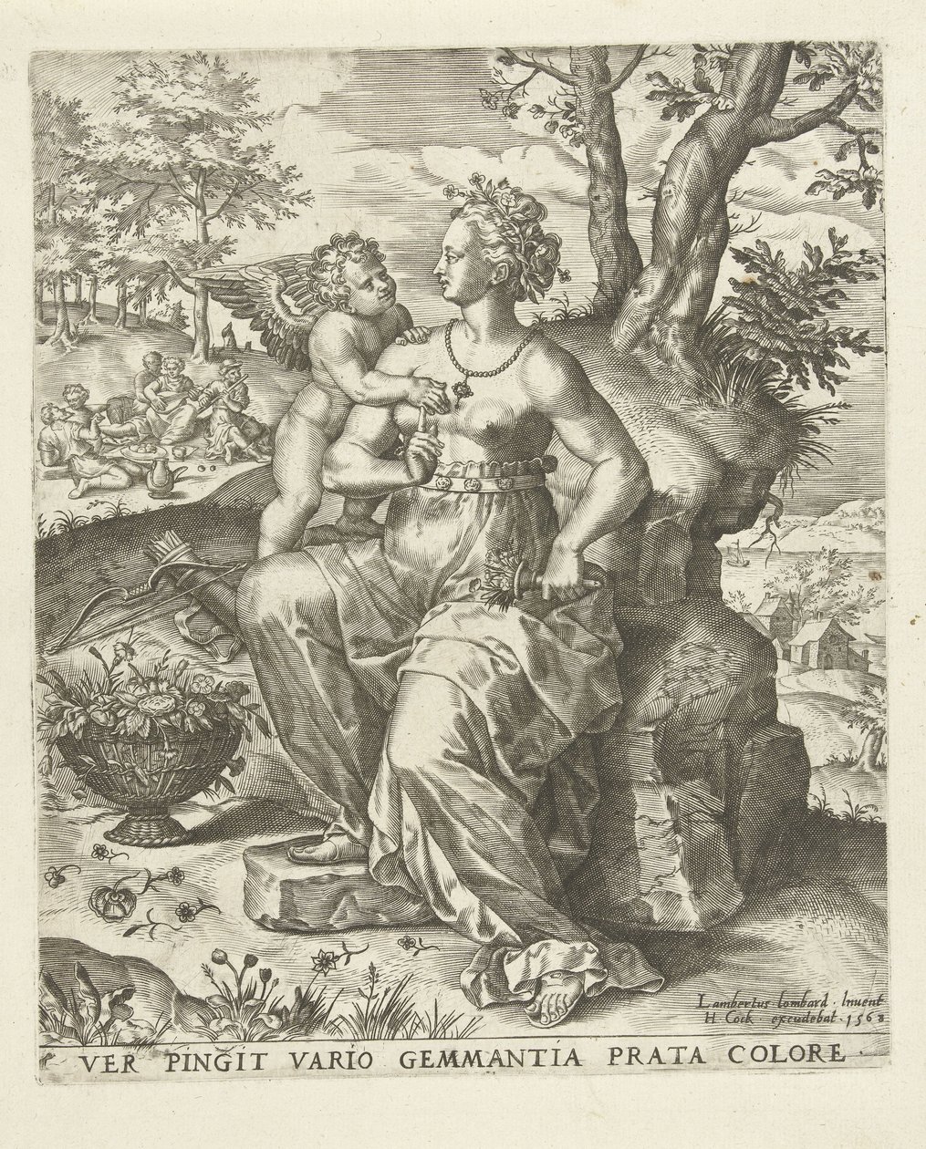 Frühling: Venus und Cupido von Lambert Lombard
