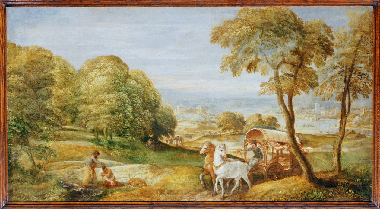 Die Taufe des äthiopischen Eunuchen durch den Diakon Philippus von Lambert Sustris