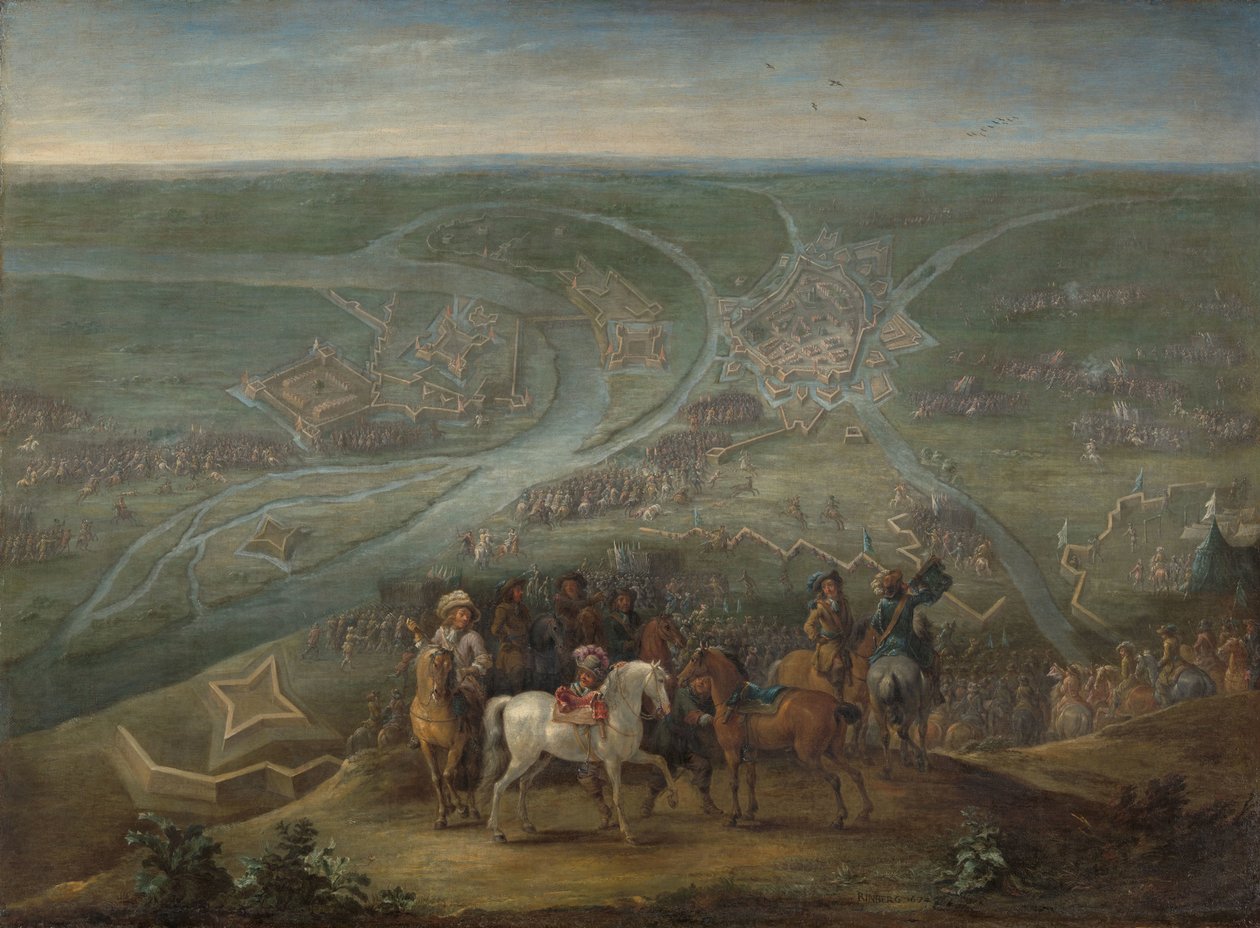 Französische Kommandanten bei der Belagerung von Rheinberg, 1672 von Lambert de Hondt (II)
