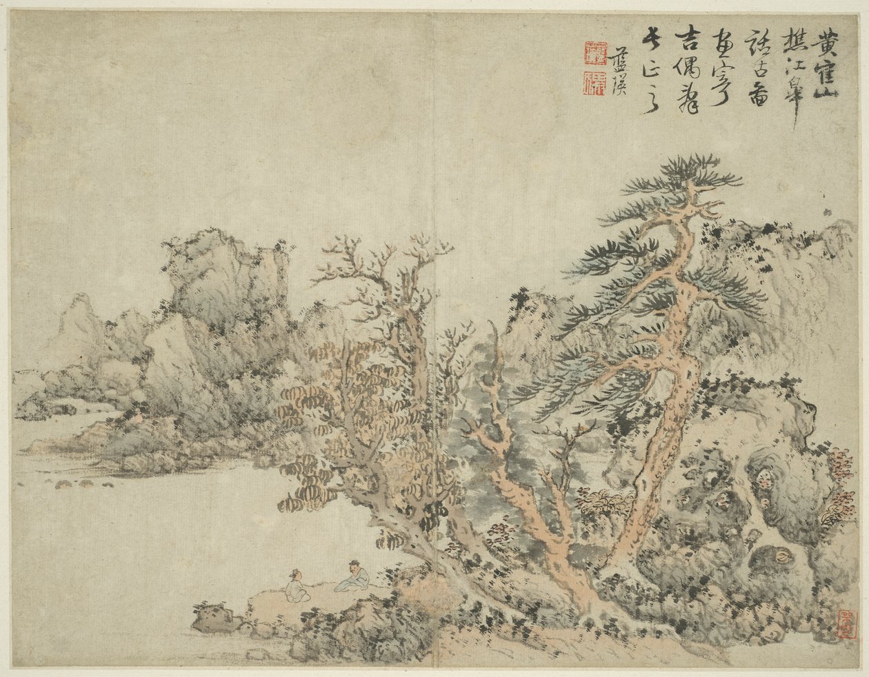 Landschaft im Stil der alten Meister: nach Wang Meng (ca. 1308-1385) von Lan Ying