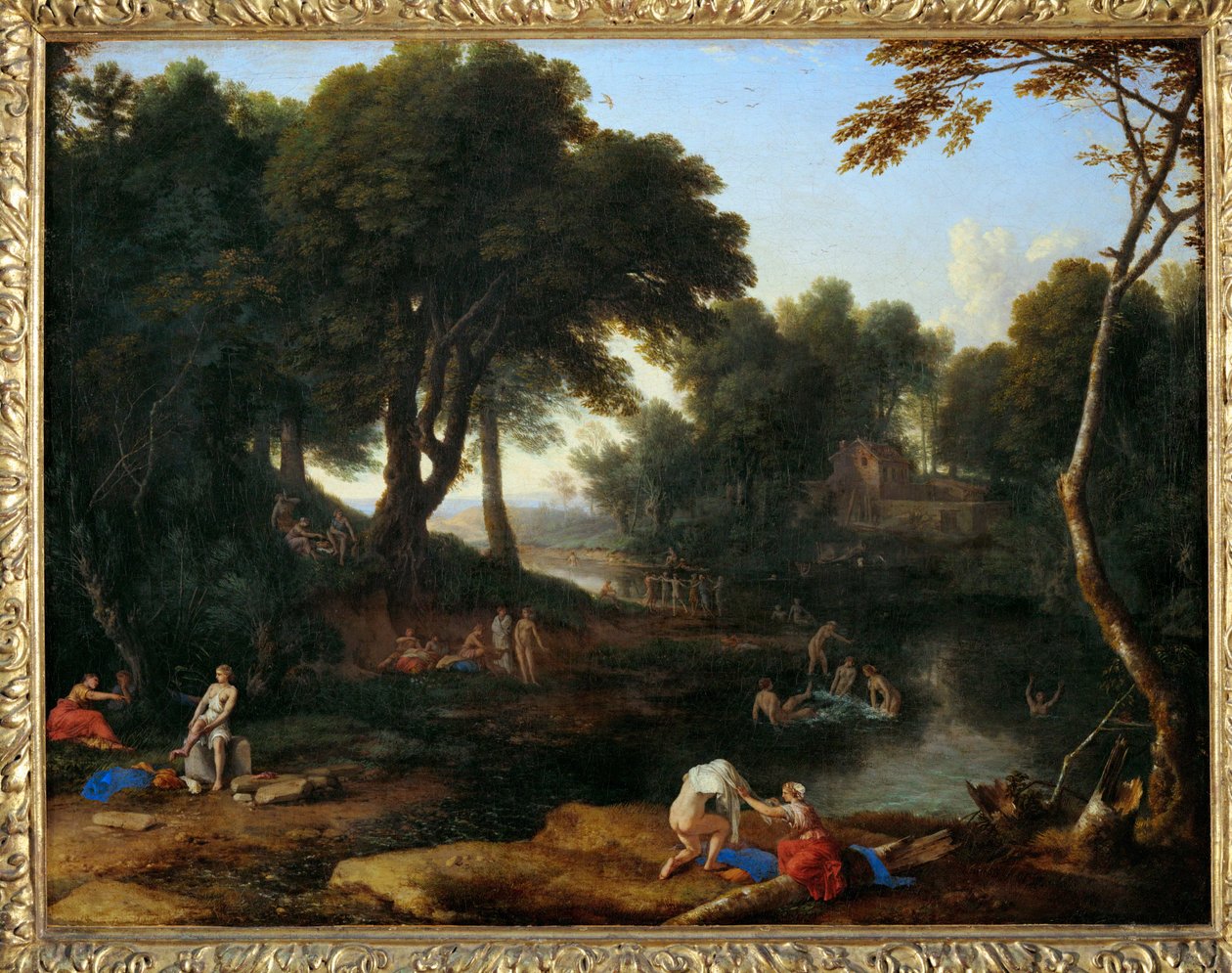 Landschaft mit Badenden von Laurent de (workshop of) La Hyre