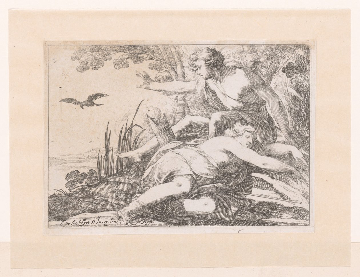 Apollo und Coronis von Laurent de La Hire: Kunstdruck kaufen