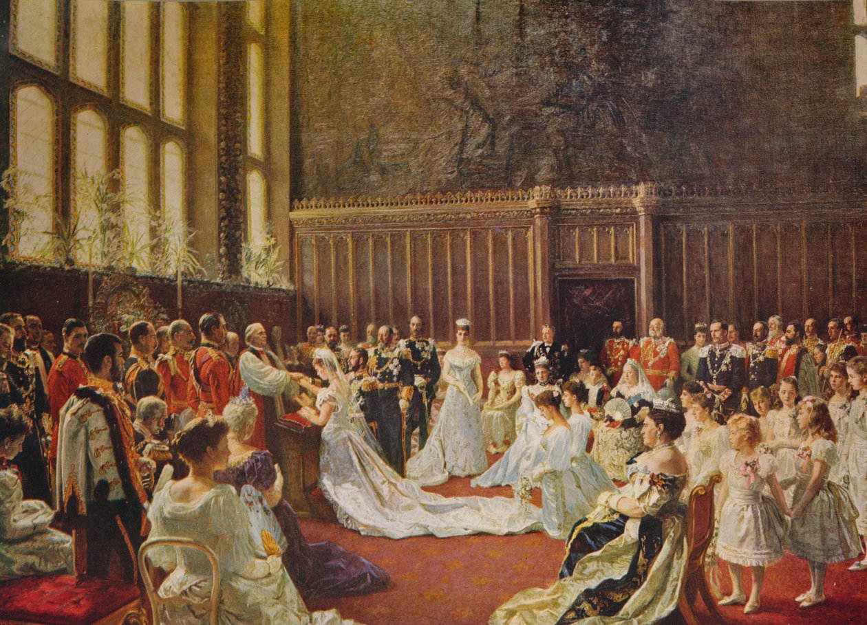 Die Hochzeit von König George V., 1894, ca. 1915 von Laurits Regner Tuxen