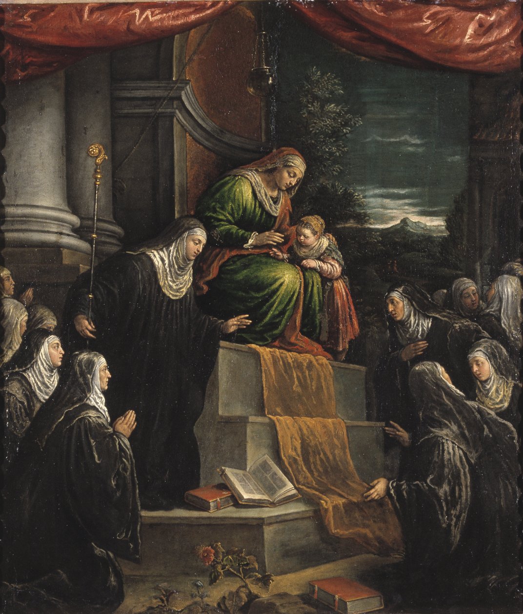 Heilige Anna und Maria als Kind von Leandro da Ponte Bassano