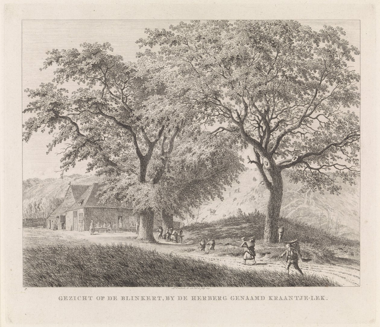 Ansicht der Blinkert
Ansicht der Blinkert, bei der Herberge namens Kraantje-Lek
Ansichten in der Umgebung von Haarlem (Serientitel) von Leendert Overbeek