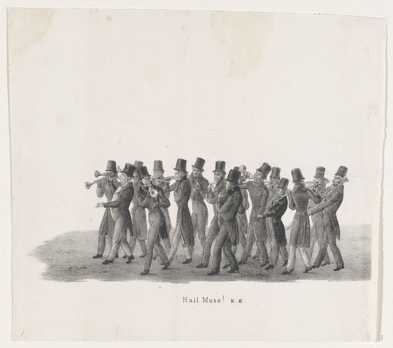 Musiker im Umzug der Leidener Studenten, 1835 von Leendert Springer (I)