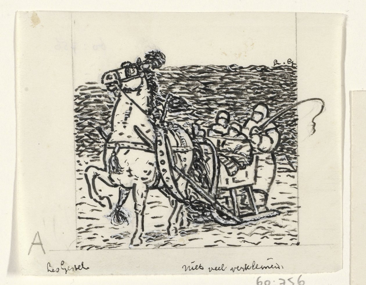 Pferdeschlitten von Leo Gestel (signed by artist)