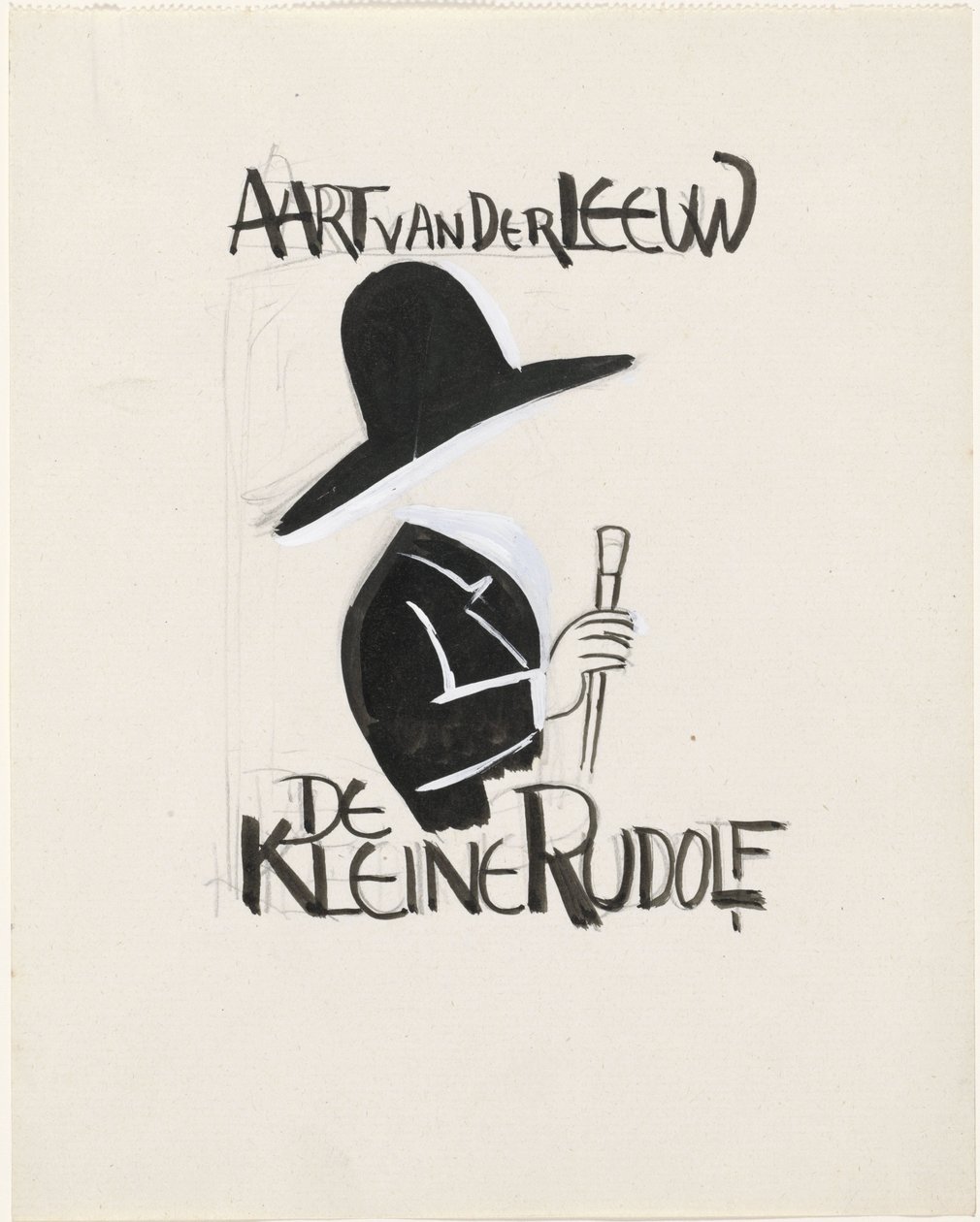 Entwurf für einen Bucheinband für: Aart van der Leeuw, De kleine Rudolf, 1930 von Leo Gestel