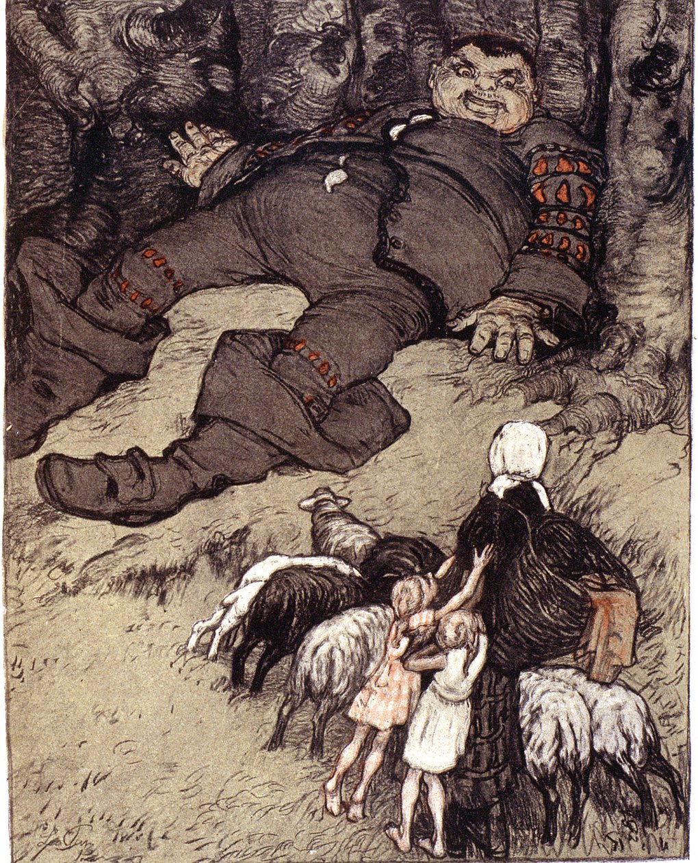 Kleiner Poulet von Perrault. Illustration von Leo Putz von Leo Putz