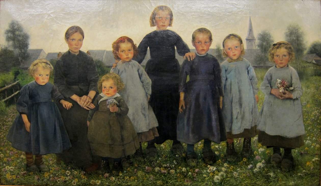 Die Mädchen aus der Serie Die Altersstufen der Bauern von Léon Frédéric