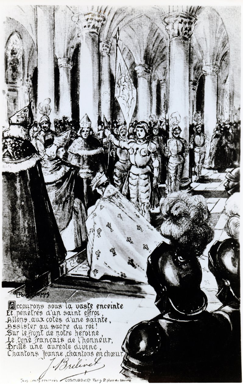 Die Krönung von Karl VII. in Reims, ca. 1910 von Leon Pousthomis