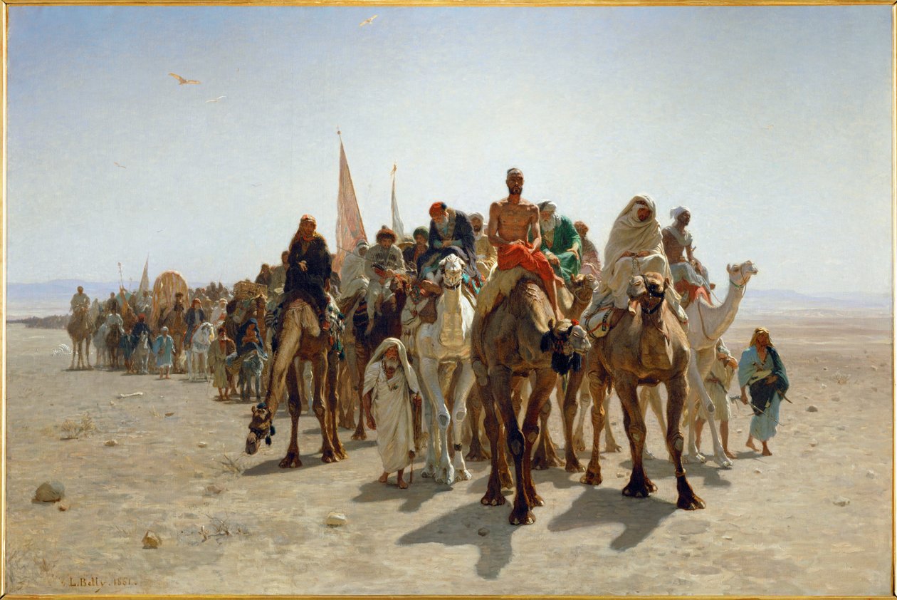 Pilger auf dem Weg nach Mekka von Leon-Auguste-Adolphe Belly