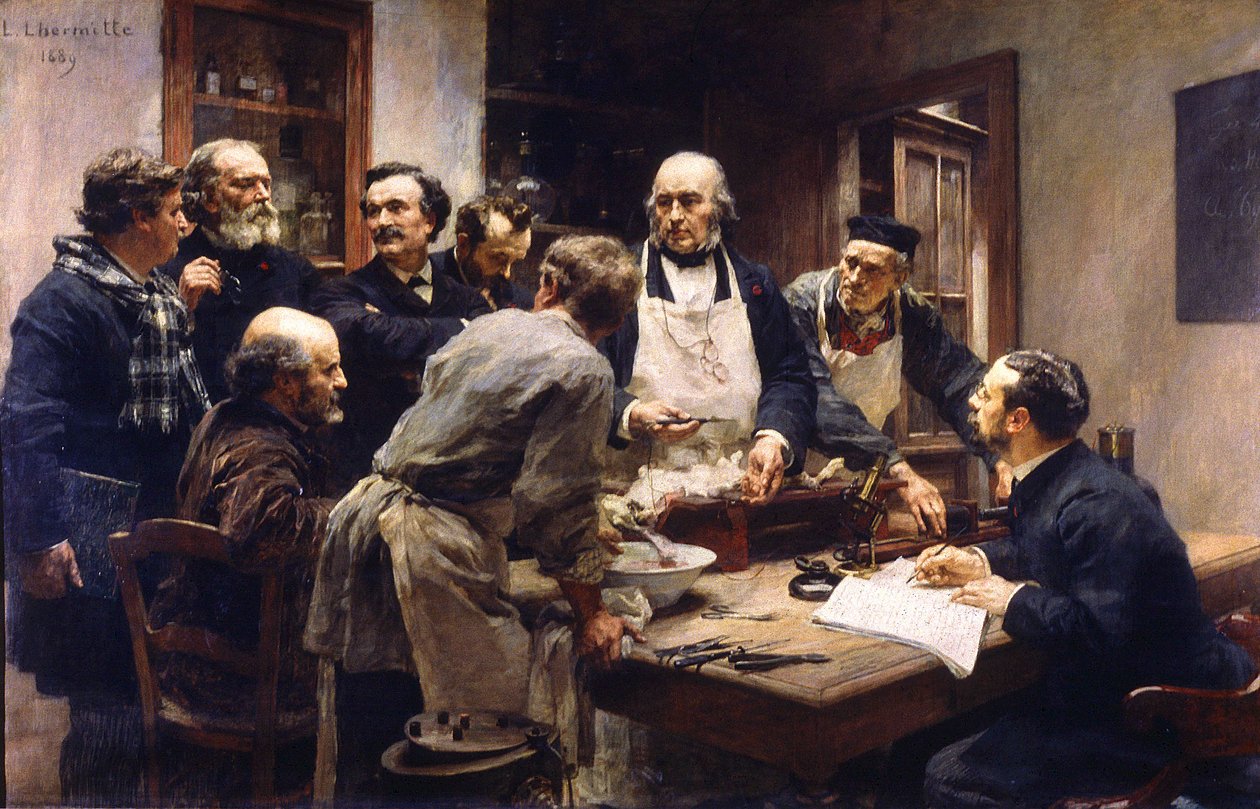 Die Lektion von Claude Bernard am Collège de France von Leon Augustin Lhermitte