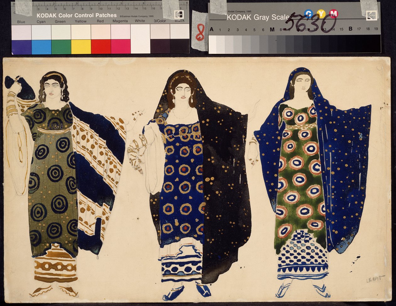Kostümentwurf für das Drama "Ödipus auf Kolonos" von Sophokles von Leon Bakst