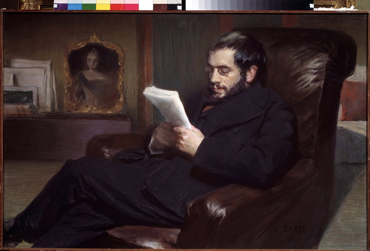 Porträt des Künstlers Alexander Benois (1870-1960) von Leon Bakst
