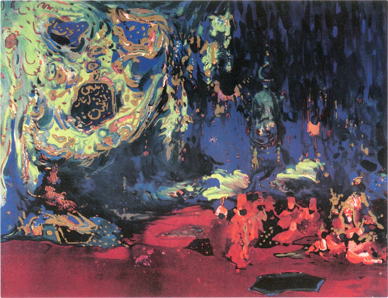 Entwurf der Kulisse für Rimski-Korsakows Ballett "Scheherazade" von Leon Bakst