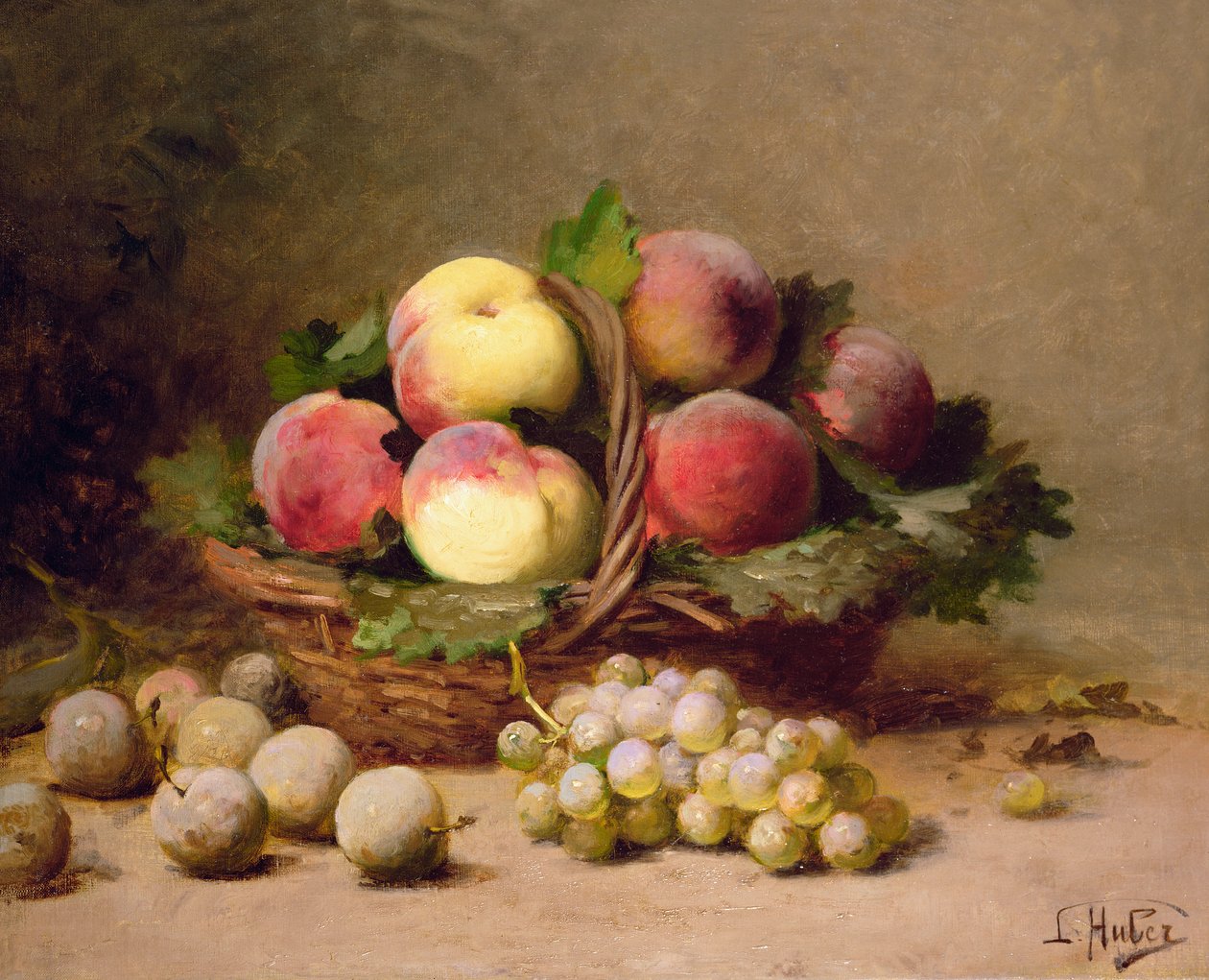 Stillleben mit Früchten von Leon Charles Huber