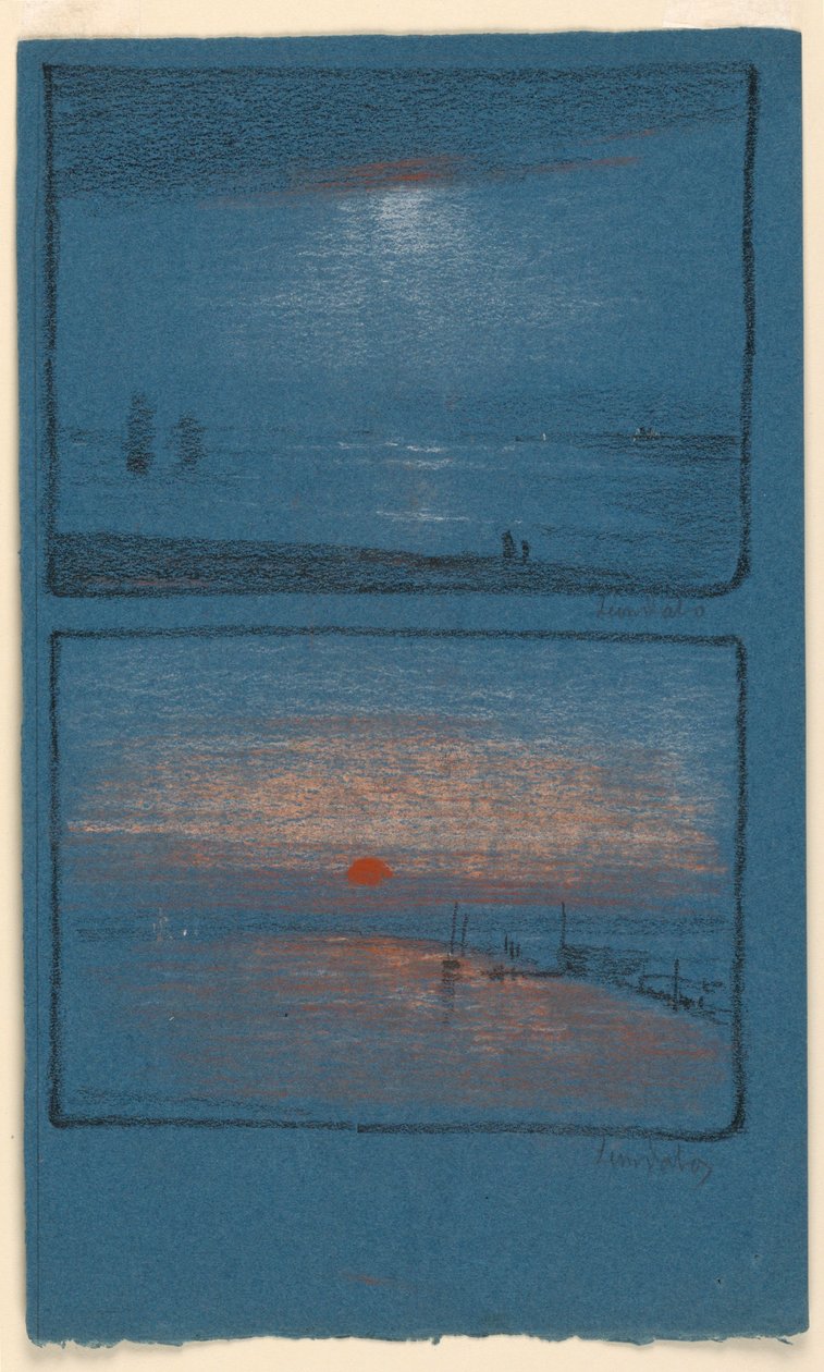 Zwei Abendlandschaften von Leon Dabo