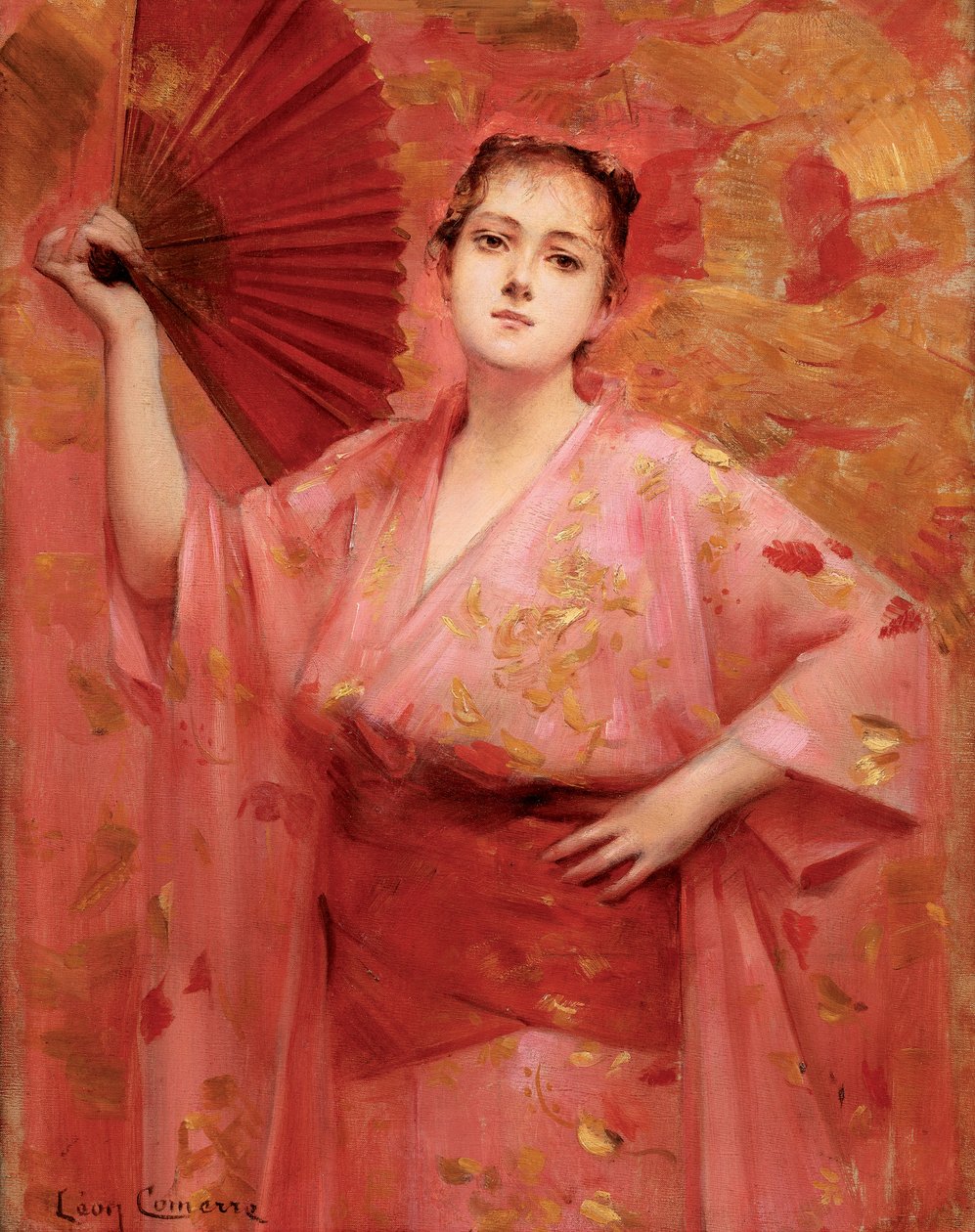 Georges Achille-Fould in japanischer Kleidung, ca. 1885 von Leon Francois Comerre