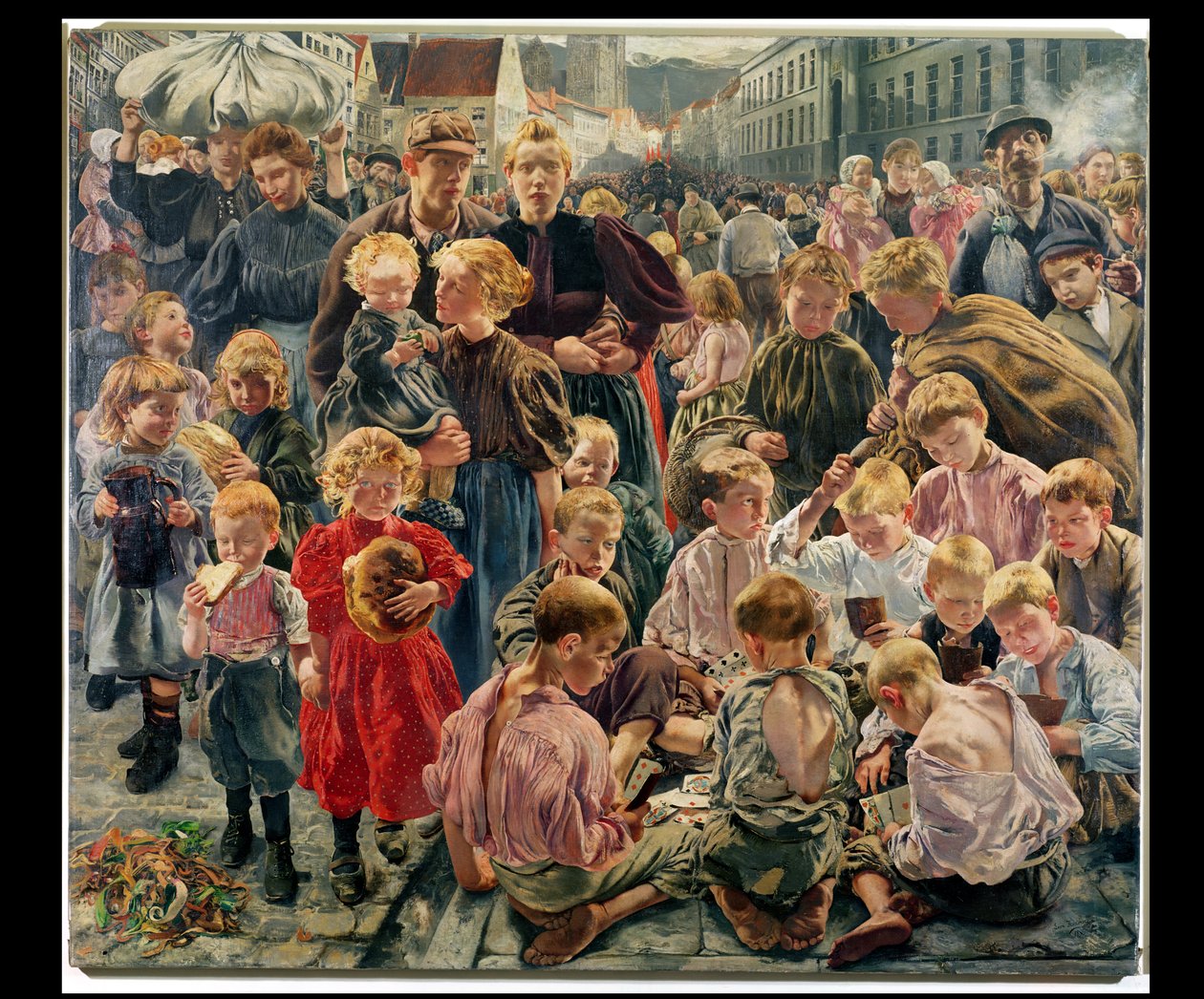Die Zeitalter des Arbeiters (zentraler Teil eines Triptychons) von Leon Henri Marie Frederic