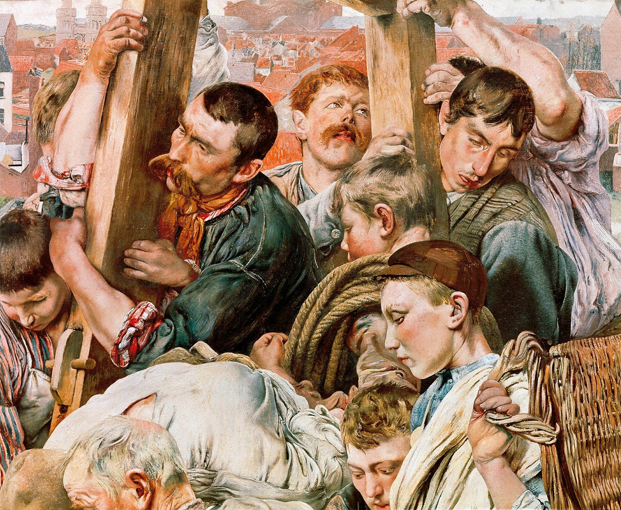 Die Lebensalter des Arbeiters, Detail von Leon Henri Marie Frederic