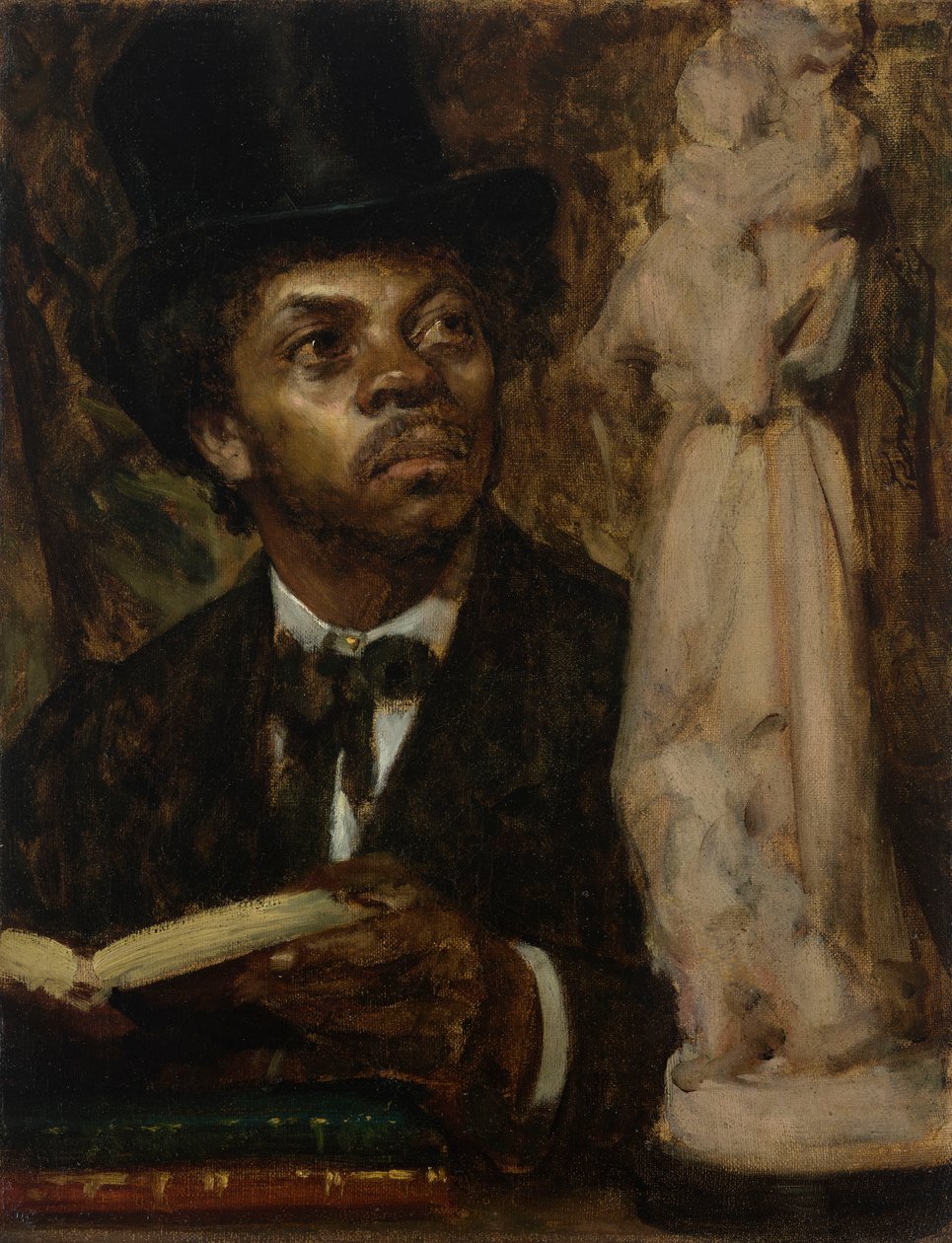 Porträt eines Kunstkenners, möglicherweise Ira Aldridge von Leon Herbo