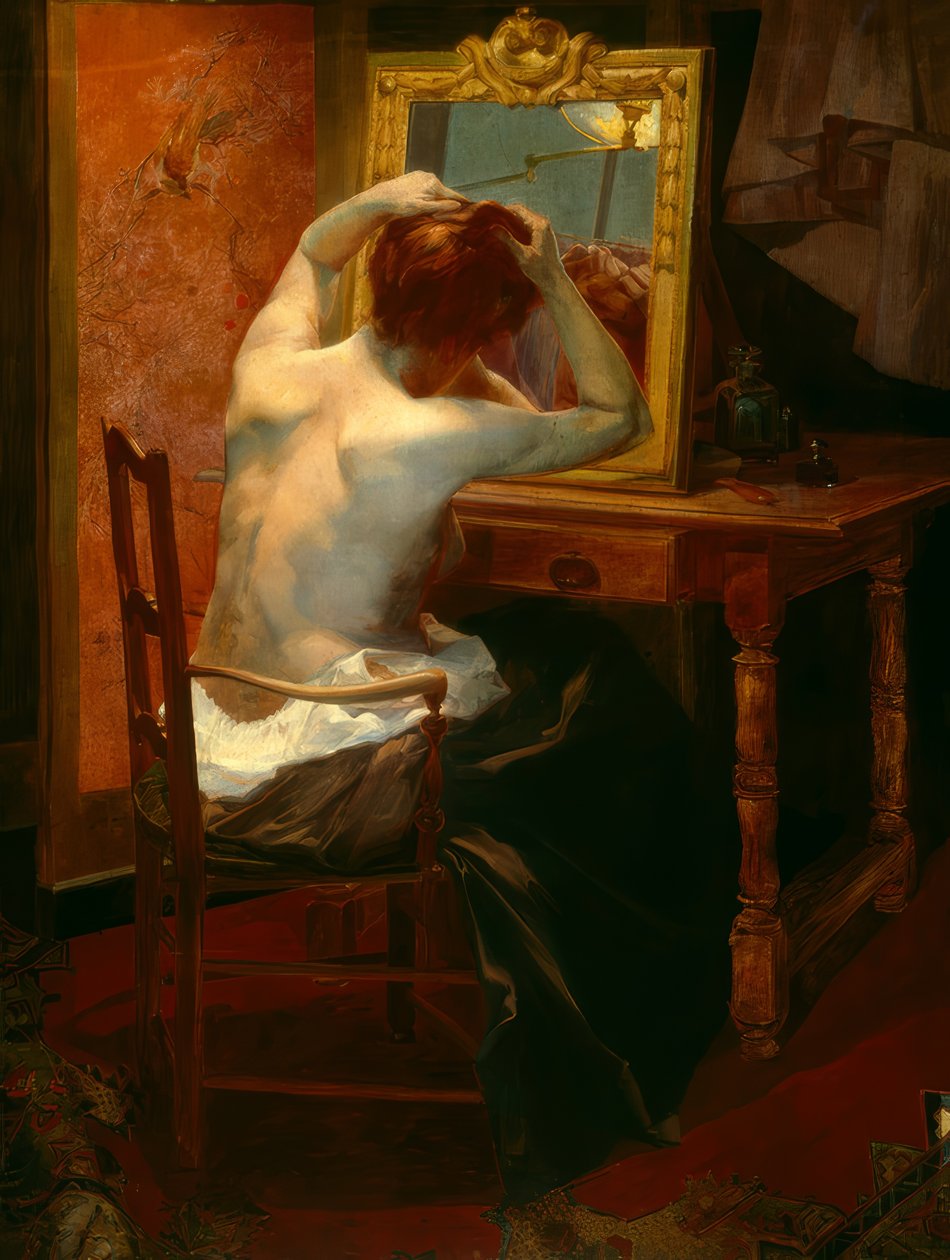 Eine Dame bei der Toilette von Leon Olivier Bon