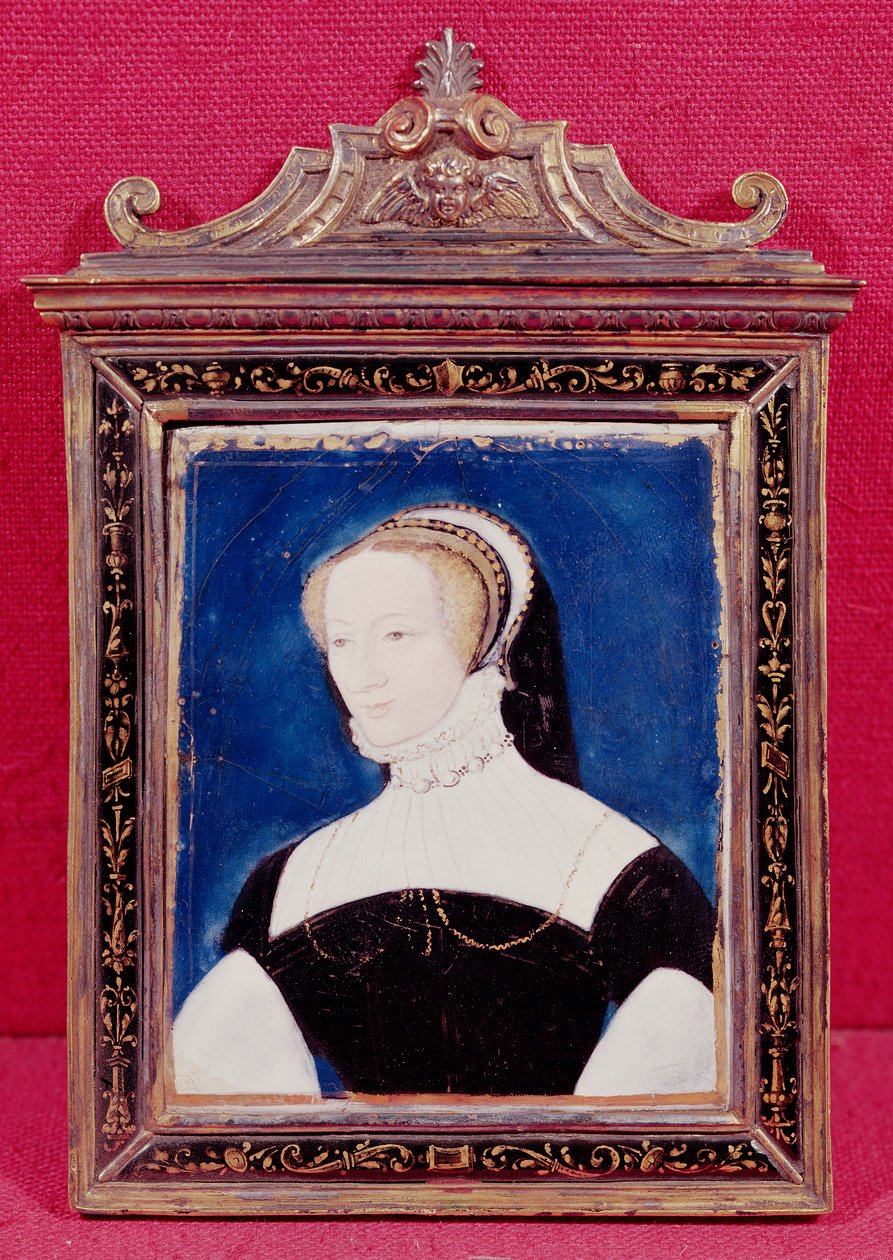 Porträt, vermutlich Marguerite de Valois (1492-1549) von Leonard Limousin
