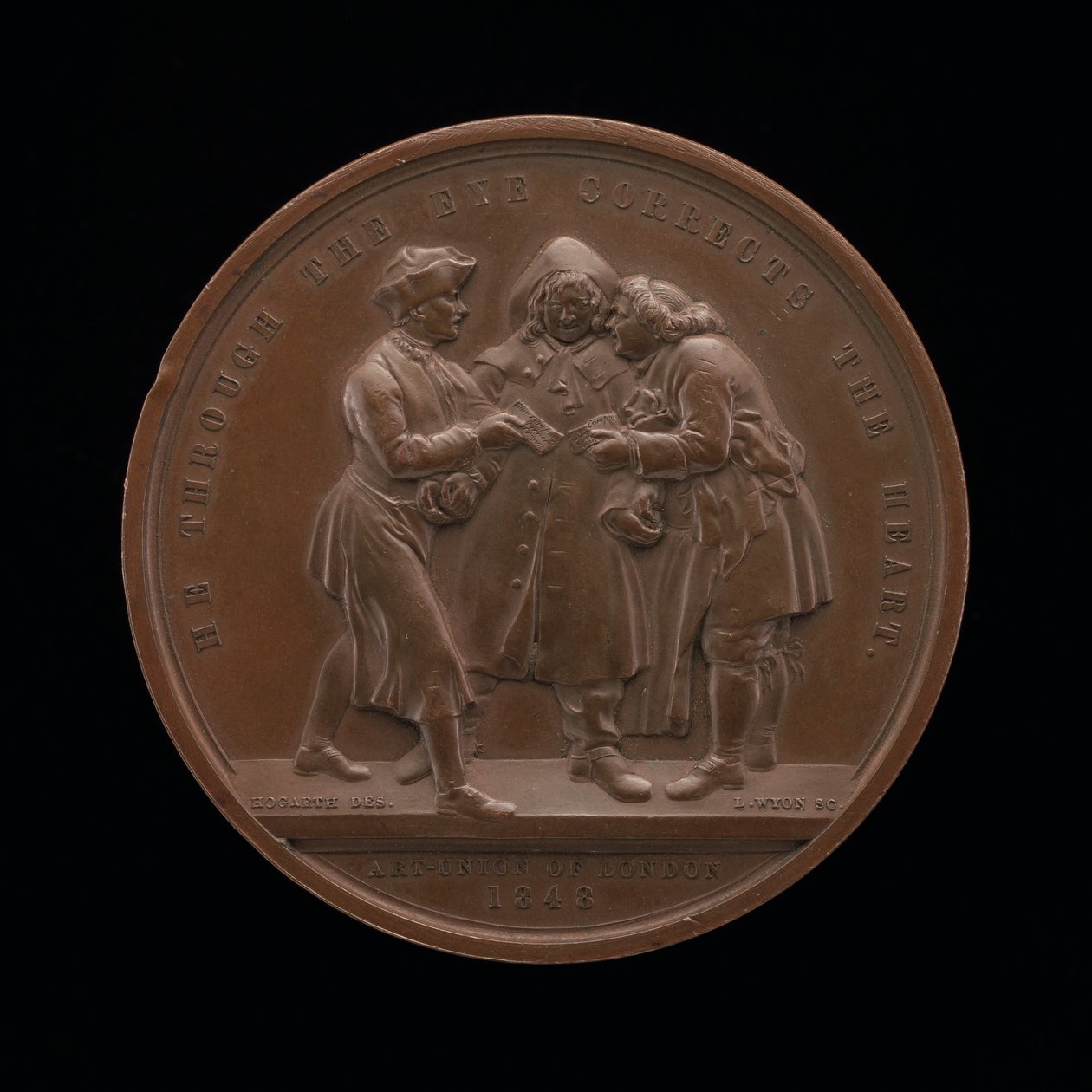 Wahlwerbung zentrale Szene aus einem Gemälde von William Hogarth von Leonard Charles Wyon