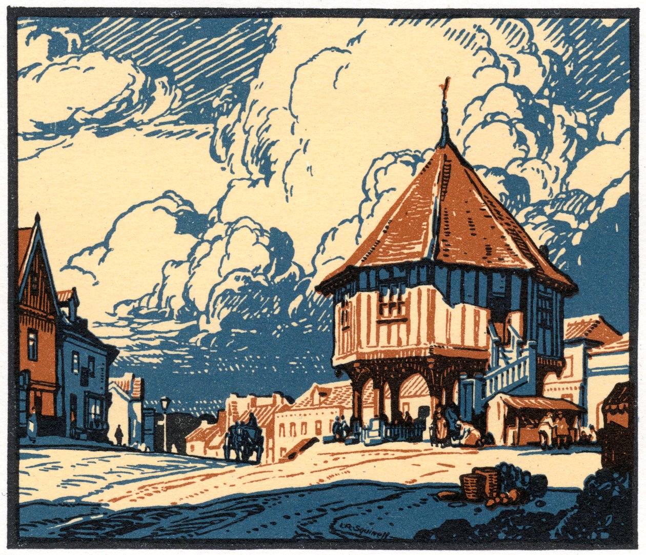 Der Marktkreuz, Wymondham, Norfolk, frühes 20. Jahrhundert. von Leonard Russell Squirrell