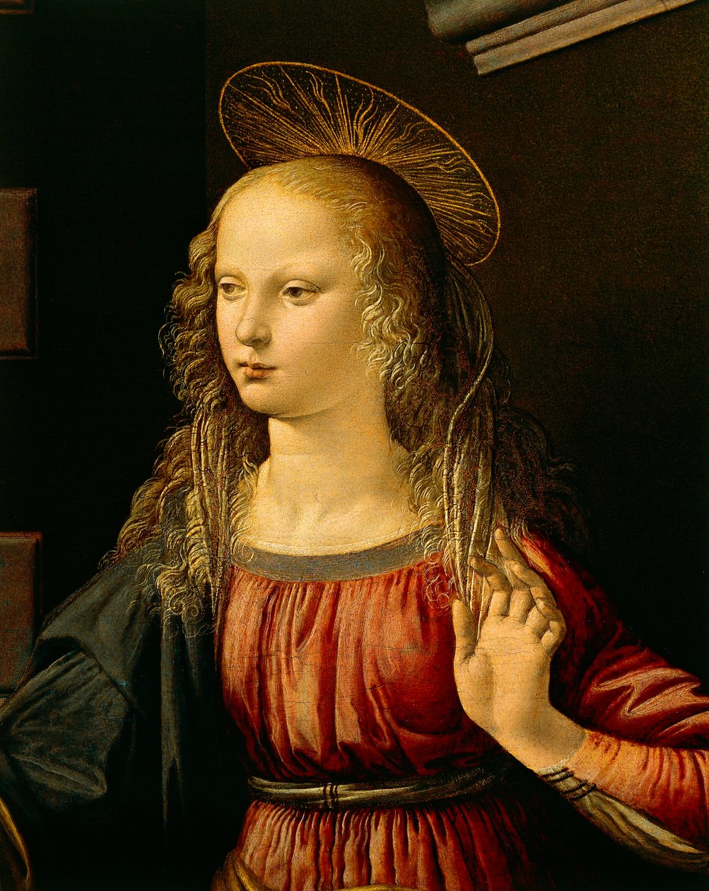Verkündigung, ca. 1475 von Leonardo da Vinci