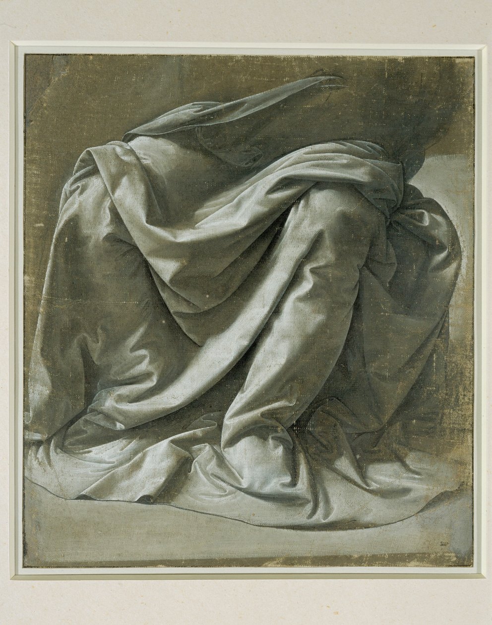 Draperie für eine sitzende Figur von Leonardo da Vinci